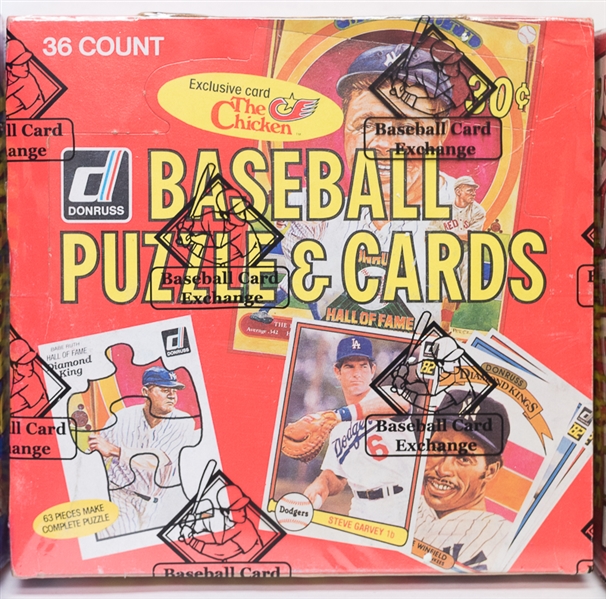 1981 Fleer, 1981 Donruss, and 1982 Donruss Unopened Baseball Wax Boxes (36 Packs in Each Box) - Sealed by BBCE