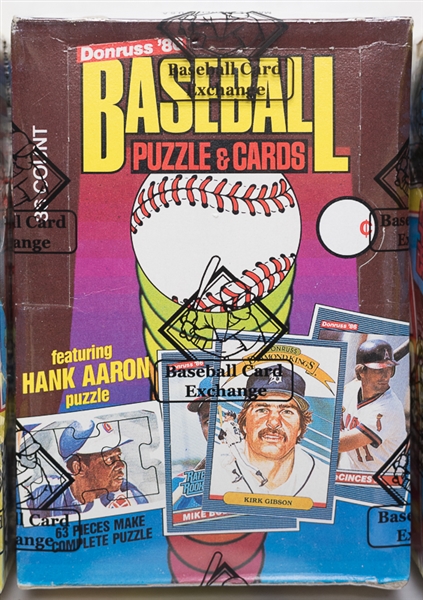 Lot of (3) Unopened 1986 Baseball Wax Boxes (Two Topps and one Donruss) - 36 Packs per Box - Sealed By BBCE