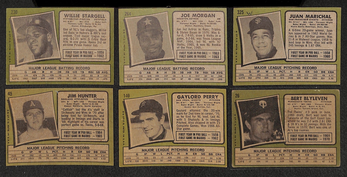 Approx. 650 Assorted 1971 Topps Baseball Cards. Minor Stars