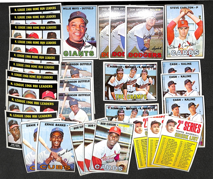 HUGE 1967 Topps Baseball Card Lot - Over 2,500 Cards inc. Many High-Grade Cards