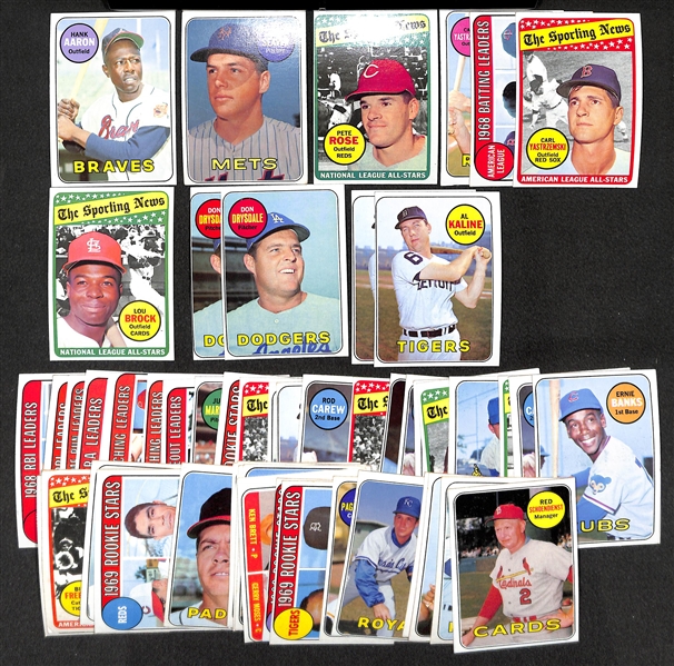 HUGE 1969 Topps Baseball Card Lot - Over 2,500 Cards inc. Many High-Grade Cards