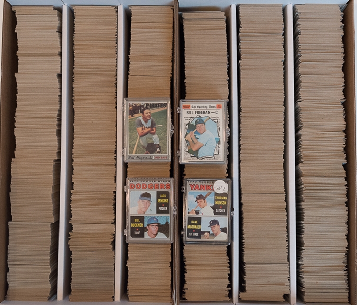 HUGE 1970 Topps High-Grade Baseball Card Lot - Over 5,000 Cards Including 200+ Assorted High Number Cards!  Many Pack-Fresh Cards!