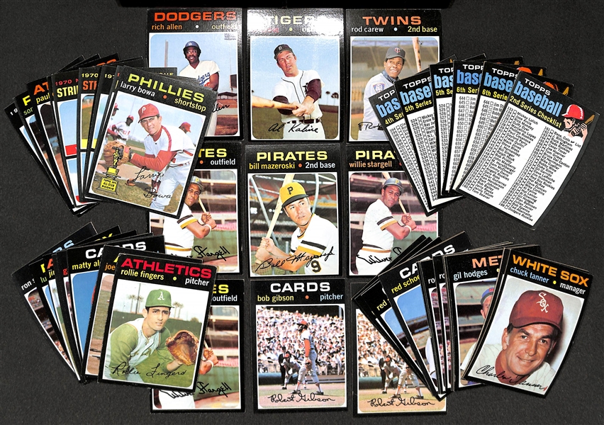 HUGE 1971 Topps High-Grade Baseball Card Lot - Over 4,600 Cards!  Over 200 Assorted High Numbers w. Key SPs!