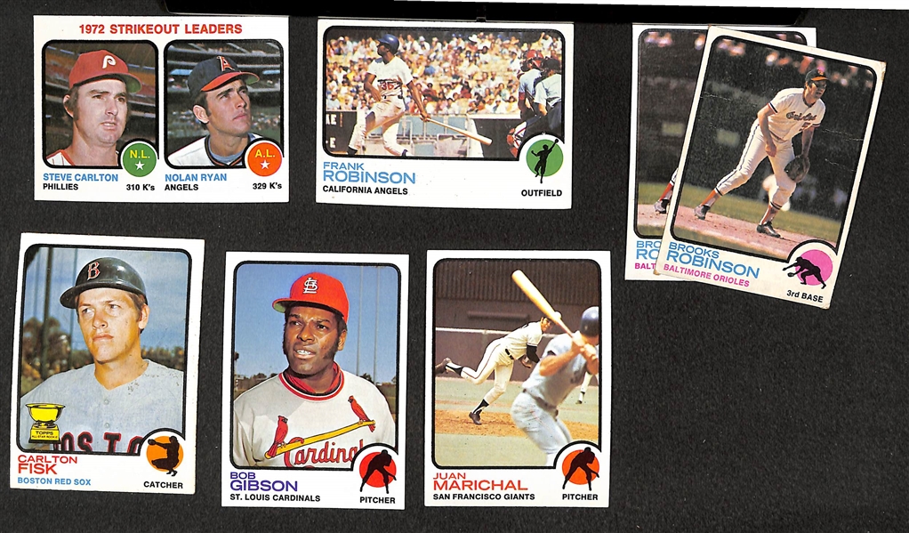 HUGE 1973 Topps High-Grade Baseball Card Lot - Over 1,700 Cards!  Loaded with Multiples of Stars & Hall of Famers!