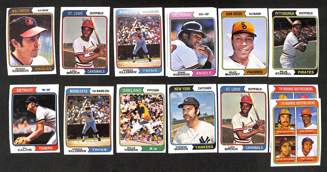 HUGE 1974 Topps High-Grade Baseball Card Lot - Over 4,500 Cards!  Many Pack-Fresh Cards!