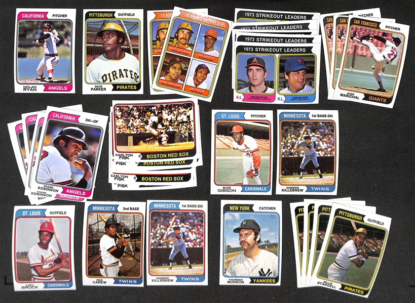 HUGE 1974 Topps High-Grade Baseball Card Lot - Over 3,400 Cards!  Many Pack-Fresh Cards!