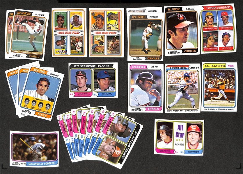 HUGE 1974 Topps High-Grade Baseball Card Lot - Over 3,000 Cards!  Many Pack-Fresh Cards!