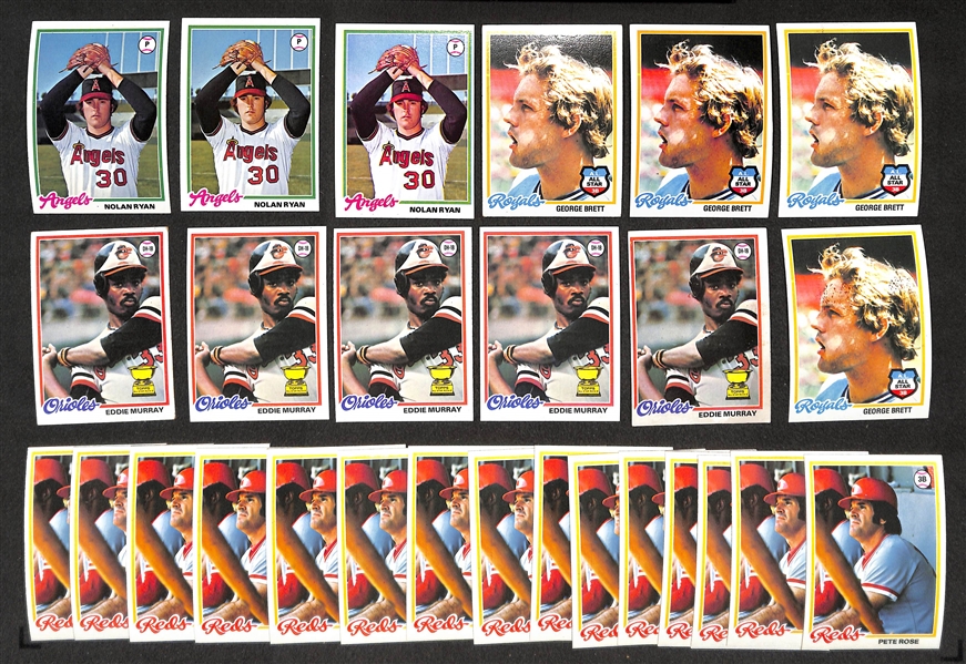 HUGE 1978 Topps High-Grade Baseball Card Lot - Approximately 8000 Cards!  Many Pack-Fresh Cards!  Most Cards in EX to NM+ Condition!