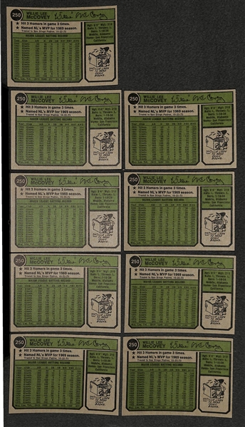 Lot Of 130 Assorted 1974 Topps Washington National League Cards w. McCovey
