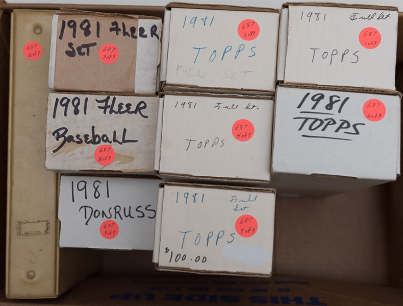 Lot Of 9 1981 Topps/Fleer/Donruss Baseball Card Sets
