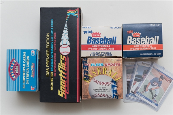 Lot Of 4 Traded Baseball Sets w. 1984 Fleer Update