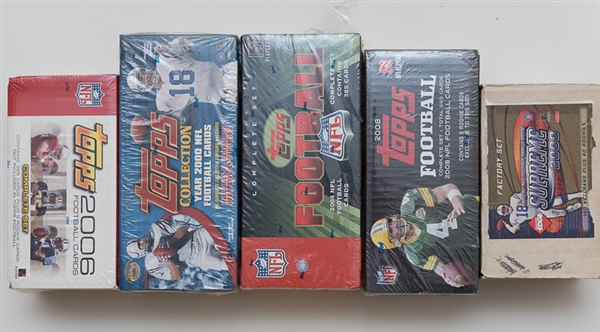 Lot Of 5 Football Card Sets w. 2008 Topps