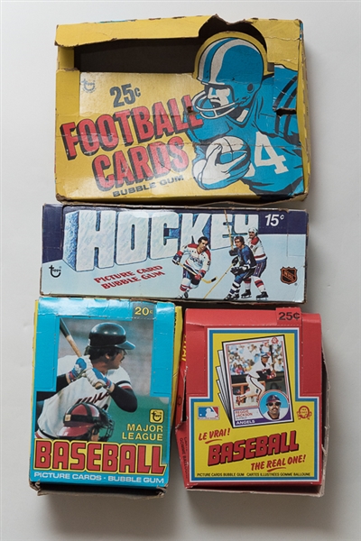 Lot Of 35 Empty Sports Card Boxes 1970s-1980s