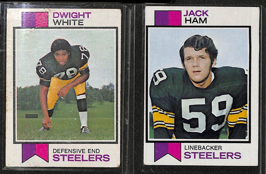 Lot Of 5 Football Partial Card Sets w. 1973 Topps