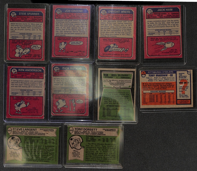 Lot Of 5 Football Partial Card Sets w. 1973 Topps