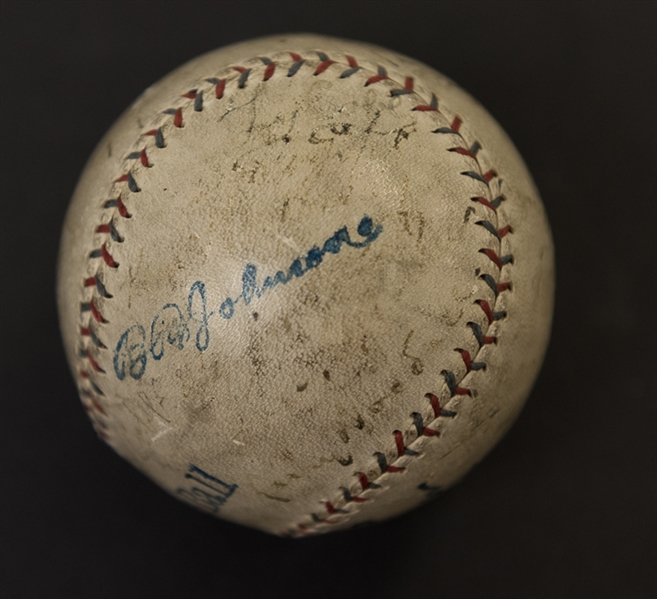 1923 Detroit Tigers Team Signed Official Reach AL Baseball w. 3 HOFers - Ty Cobb, Heinie Manush, Harry Heilmann