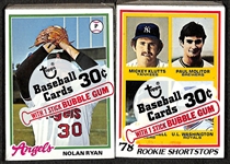 Lot of (2) Unopened 1978 Topps Baseball Cello Packs w. Ryan and Molitor on Top!