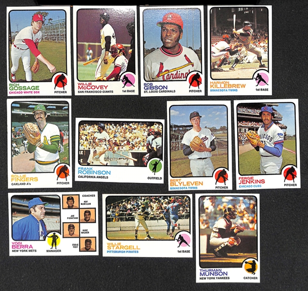 Lot of 1600+ Assorted 1973 Topps Baseball Cards w. Gossage Rookie Card