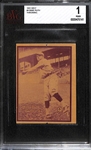 1931 W517 #4 Babe Ruth (Throwing) Graded BVG 1 Poor