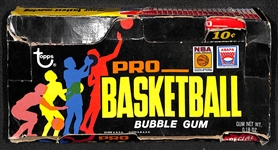 1971-72 Topps Basketball Partially Sealed Wax Box - 7 Sealed Packs In Original Box