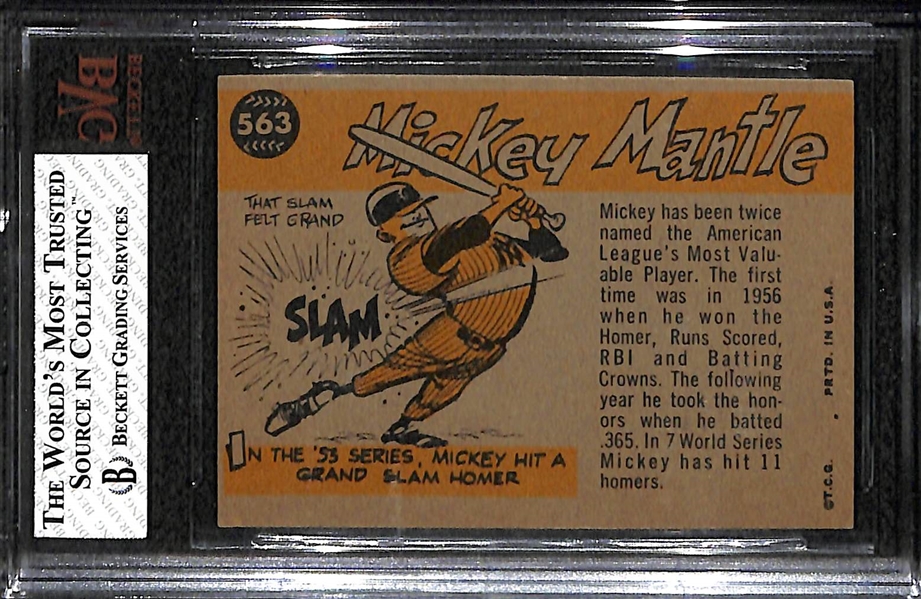 1960 Topps #563 Mickey Mantle All-Star Graded BVG 6.5 (EX-MT+)