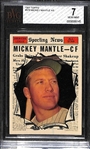1961 Topps #578 Mickey Mantle All-Star Graded BVG 7 (NM)