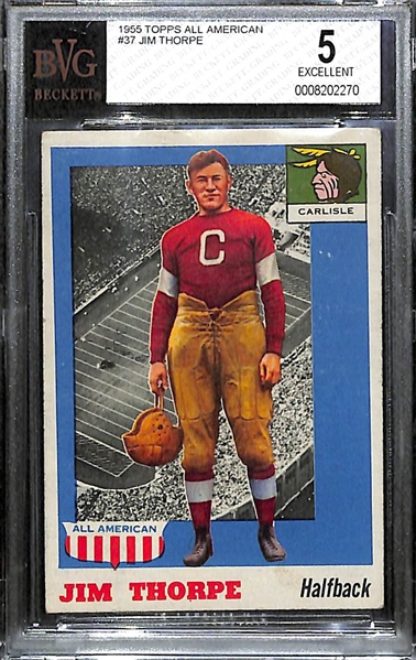 1955 Topps All-American Football #37 Jim Thorpe PSA 5 (EX)