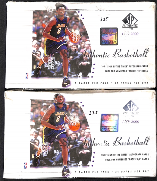 Lot of (2) 1999-2000 Upper Deck SP Authentic Basketball Sealed Hobby Boxes