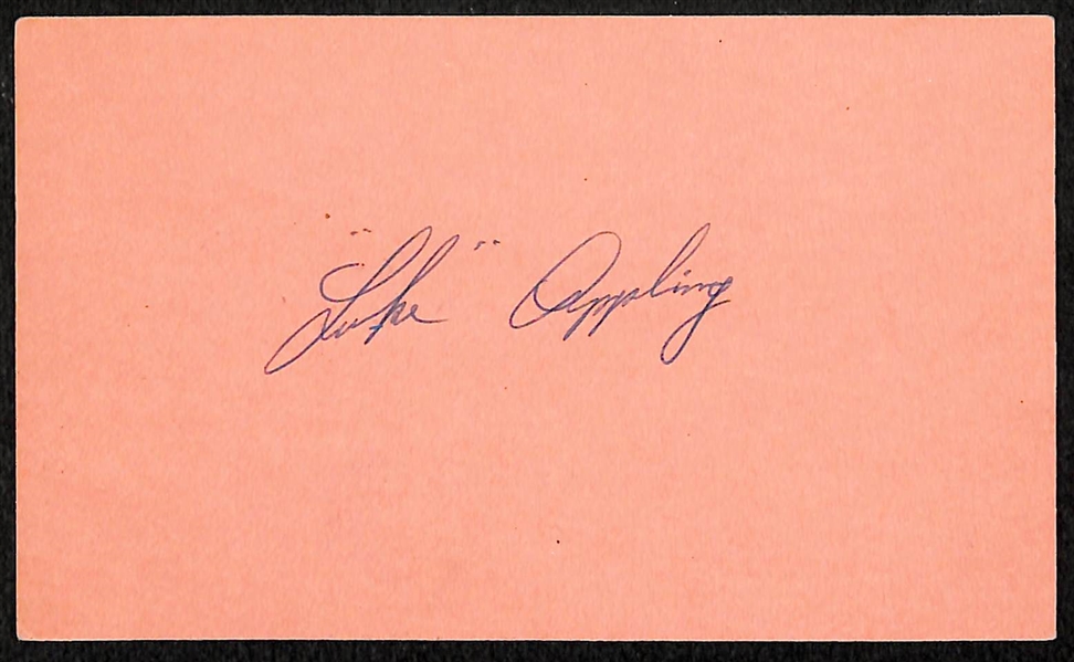 Lot of (5) Baseball HOF Index Card Autographs (Gehringer, Kell, Boudreau, and 2 Luke Appling)