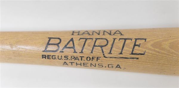 Vintage Hanna Batrite Babe Ruth Style Pony League Baseball Bat