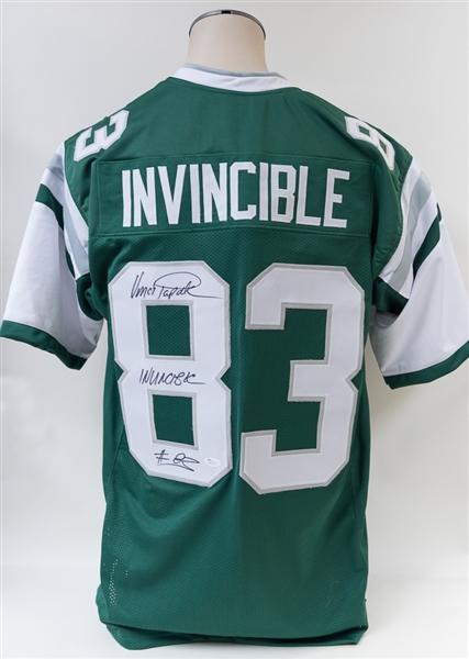 Vince Papale Signed Eagles Style Invincible Jersey (JSA COA)