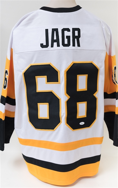 Jaromir Jagr Signed Penguins Style Jersey (JSA COA)