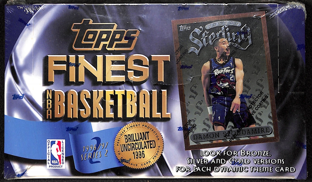 1996-97 Topps Finest Basketball Series 2 Sealed/Unopened Hobby Box (24 packs)
