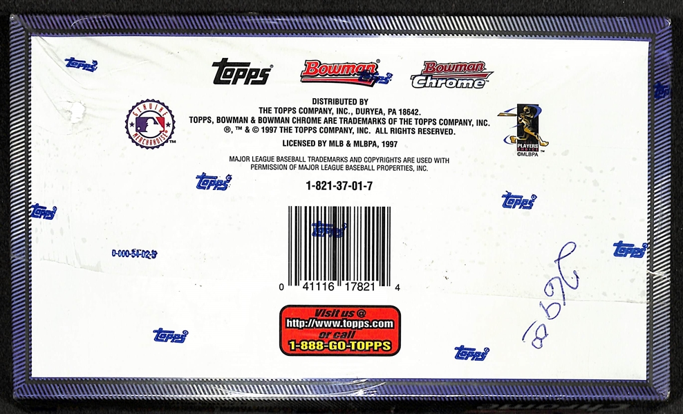 1997 Bowman Chrome Baseball Sealed/Unopened Hobby Box (24 packs w/ 4 cards per pack)