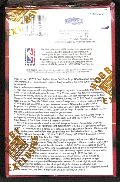 1997-98 Fleer Ultra Series 2 Sealed/Unopened Hobby Basketball Box (24 packs w/ 10 cards per pack)