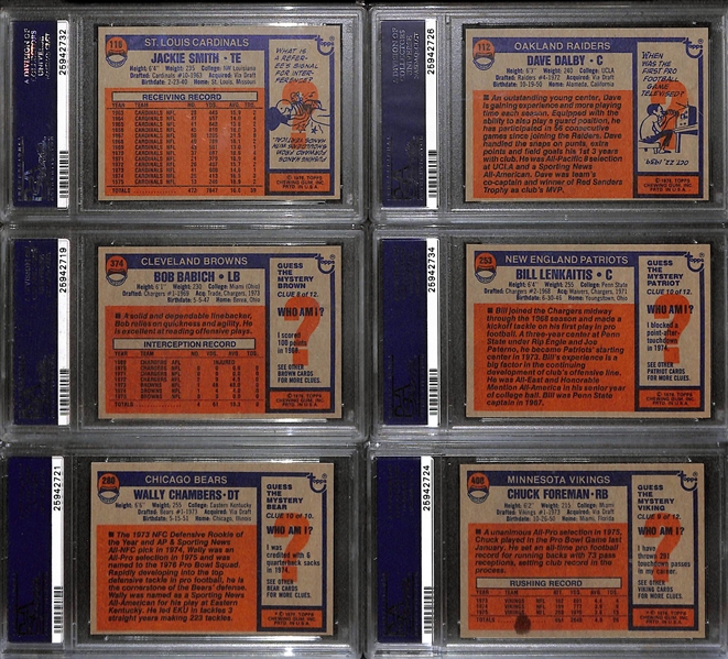 Lot of (20) 1976 Topps Football Cards - PSA 6-9