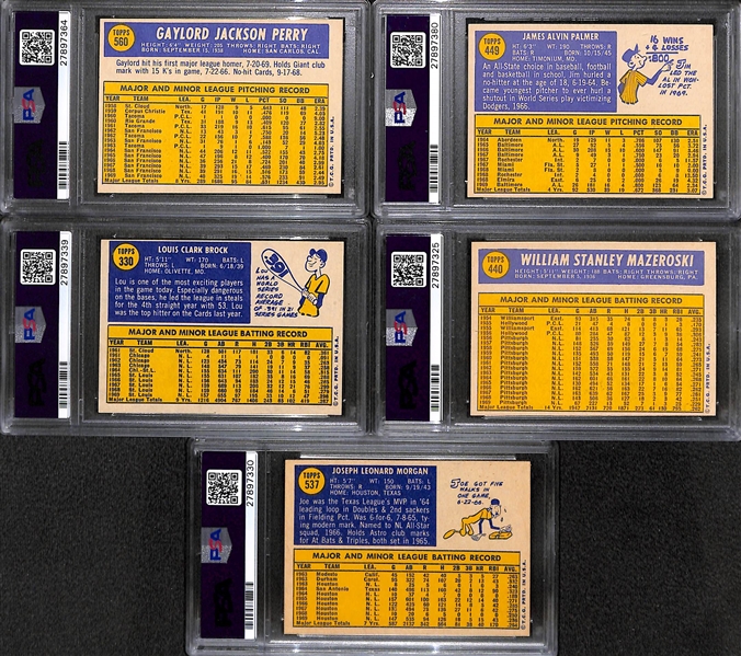 Lot of (59) 1970 Topps Cards - PSA Graded Lot - Assortment of Many Stars