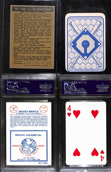 Lot of (4) Mickey Mantle Cards Inc. 2 PSA Graded Cards