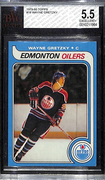 1979-80 Topps Wayne Gretzky Rookie Card Graded BVG 5.5