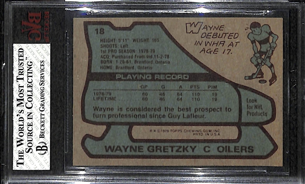 1979-80 Topps Wayne Gretzky Rookie Card Graded BVG 5.5