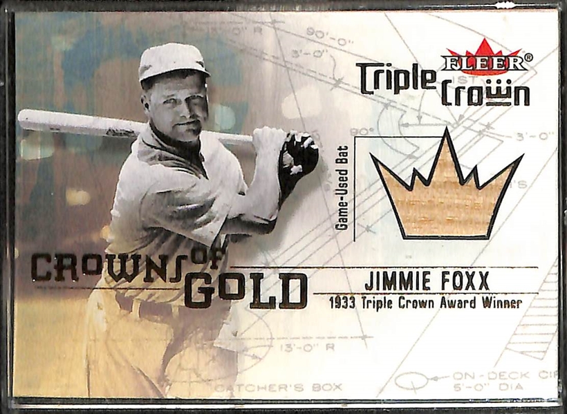 Lot of (4) Jimmie Foxx and Joe Tinker Game Used Bat/Pants Relics (3 Foxx and 1 Tinker)