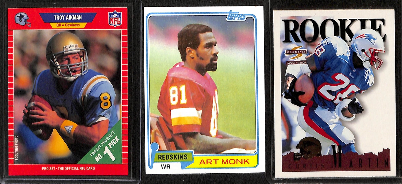 Huge Lot of Over 90 Football Rookie Cards From 1970s-2000s w/ HOFers