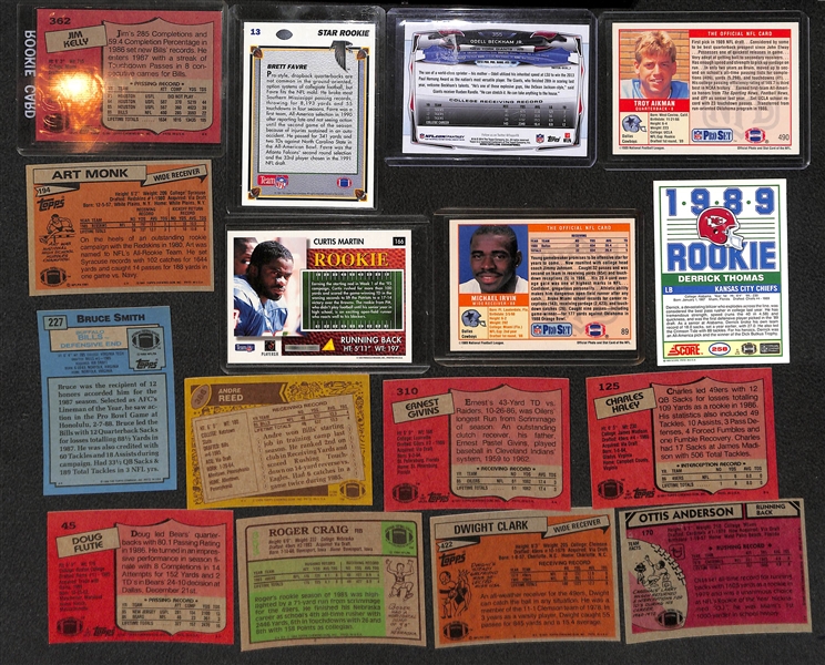 Huge Lot of Over 90 Football Rookie Cards From 1970s-2000s w/ HOFers