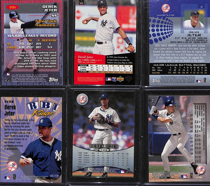 Lot of 100 Derek Jeter Cards inc. 1993 T. Rookie and Many Inserts