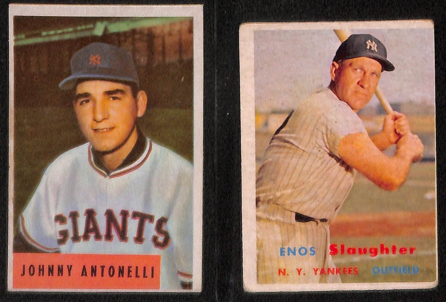 Lot of (61) 1952-1957 Baseball Cards - Topps and Bowman