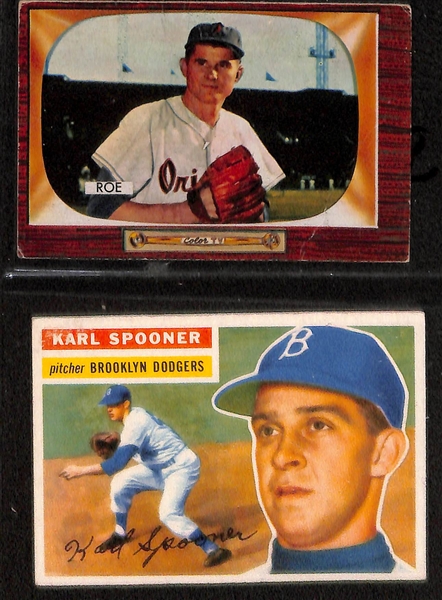 Lot of (61) 1952-1957 Baseball Cards - Topps and Bowman