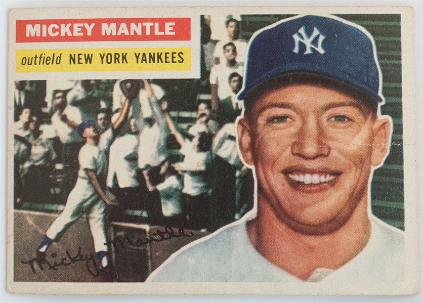 1956 Topps Mickey Mantle Baseball Card - PSA 3