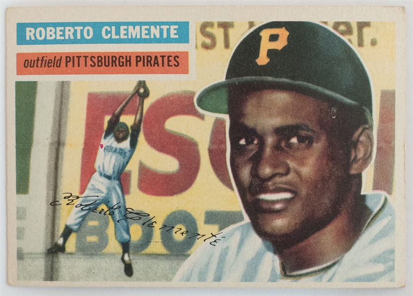 1956 Topps Roberto Clemente Baseball Card - PSA 4