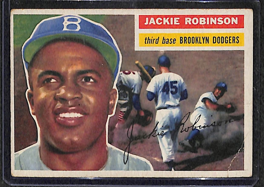 Lot of 13 Different Topps Baseball Cards w. Jackie Robinson & Ernie Banks