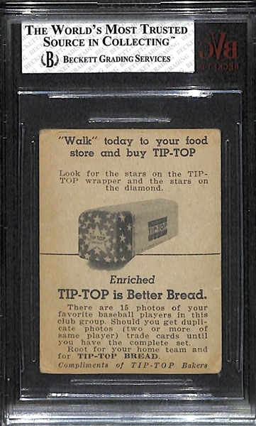 1947 Tip Top Bread Larry Yogi Berra Rookie (RARE) Beckett Graded BVG 1.5
